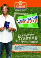 Plakat zur großen Traineraktion von Brandt mit Jürgen Klopp Plakat zur großen Traineraktion von Brandt mit Jürgen Klopp