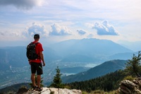 Trekking auf dem Berg Panarotta