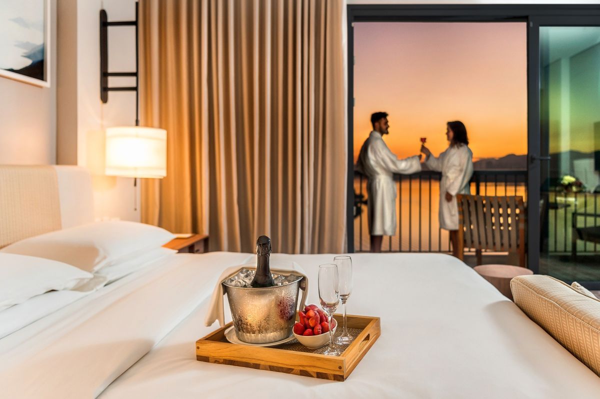 Für 41 % der Befragten ist eine romantische Kulisse bei der Flitterwochen-Unterkunft wichtig. (© Hyatt)