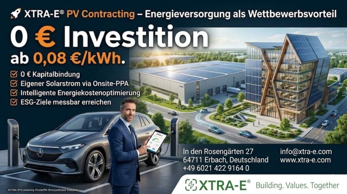 XTRA-E® PV Contracting (© 2026 XTRA-E® | Green Shark Gruppe)