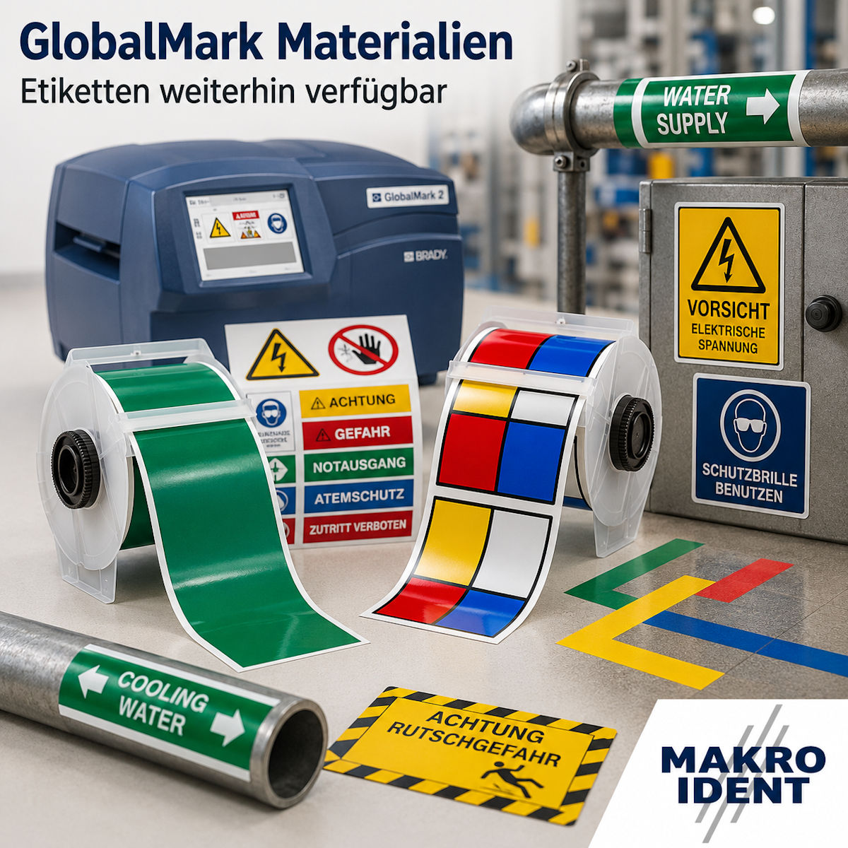 Brady GlobalMark im Einsatz? Materialien weiterhin erhältlich bei MAKRO IDENT