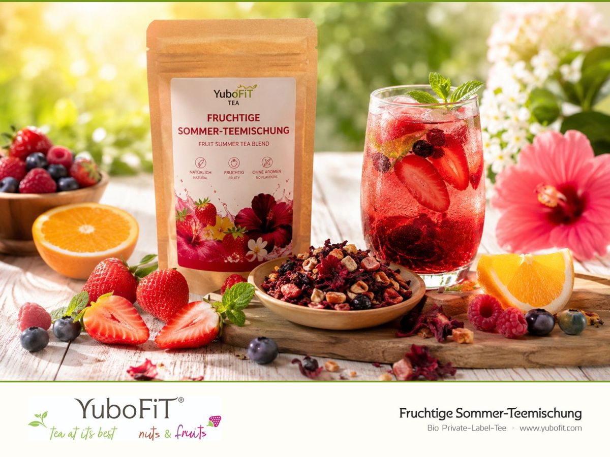 YuboFiT® Sommertee-Edition - Fruchtige Sommer-Teemischung (© YuboFiT®) mit eigenem Branding