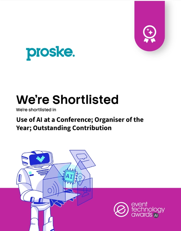 Proske ist für die Event Technology AI Awards 2026 nominiert (Grafik: Event Tech Live/Premagic)