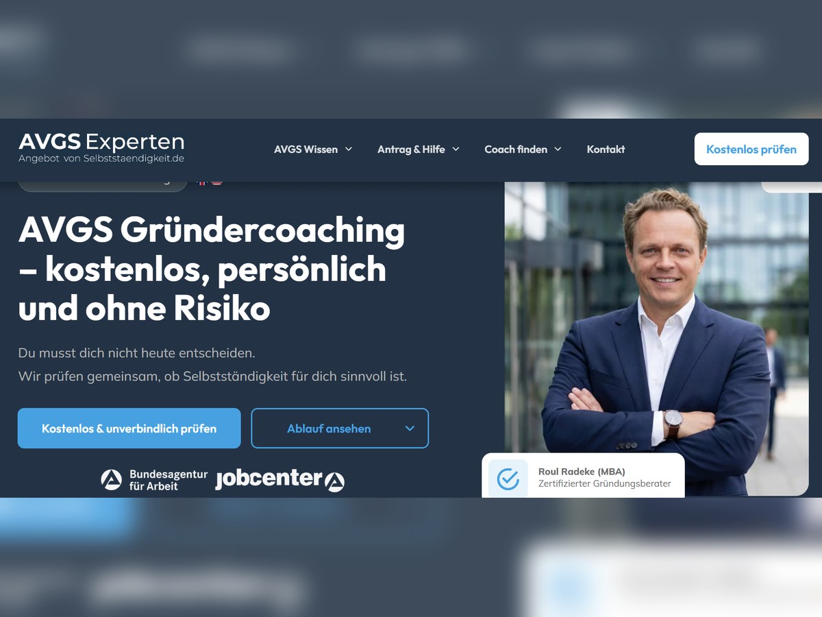 AVGS Experten unterstützt Menschen mit gefördertem Coaching auf dem Weg in die Selbstständigkeit