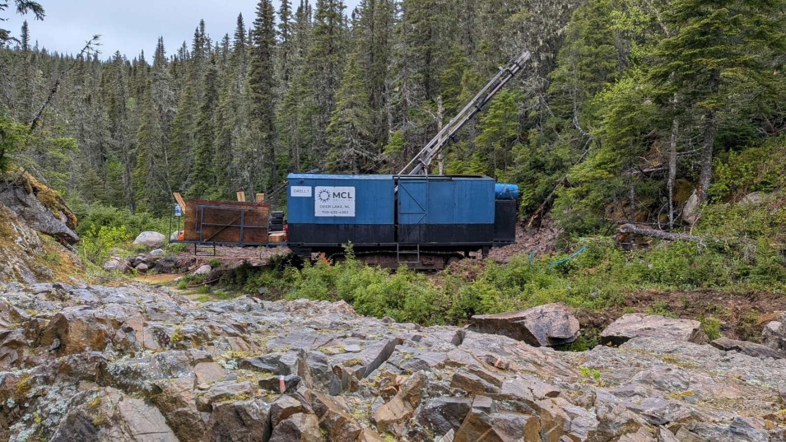 Die Bohrer drehen sich auf dem Goldprojekt von Gold Hunter Resources; Bild Gold Hunter Resources