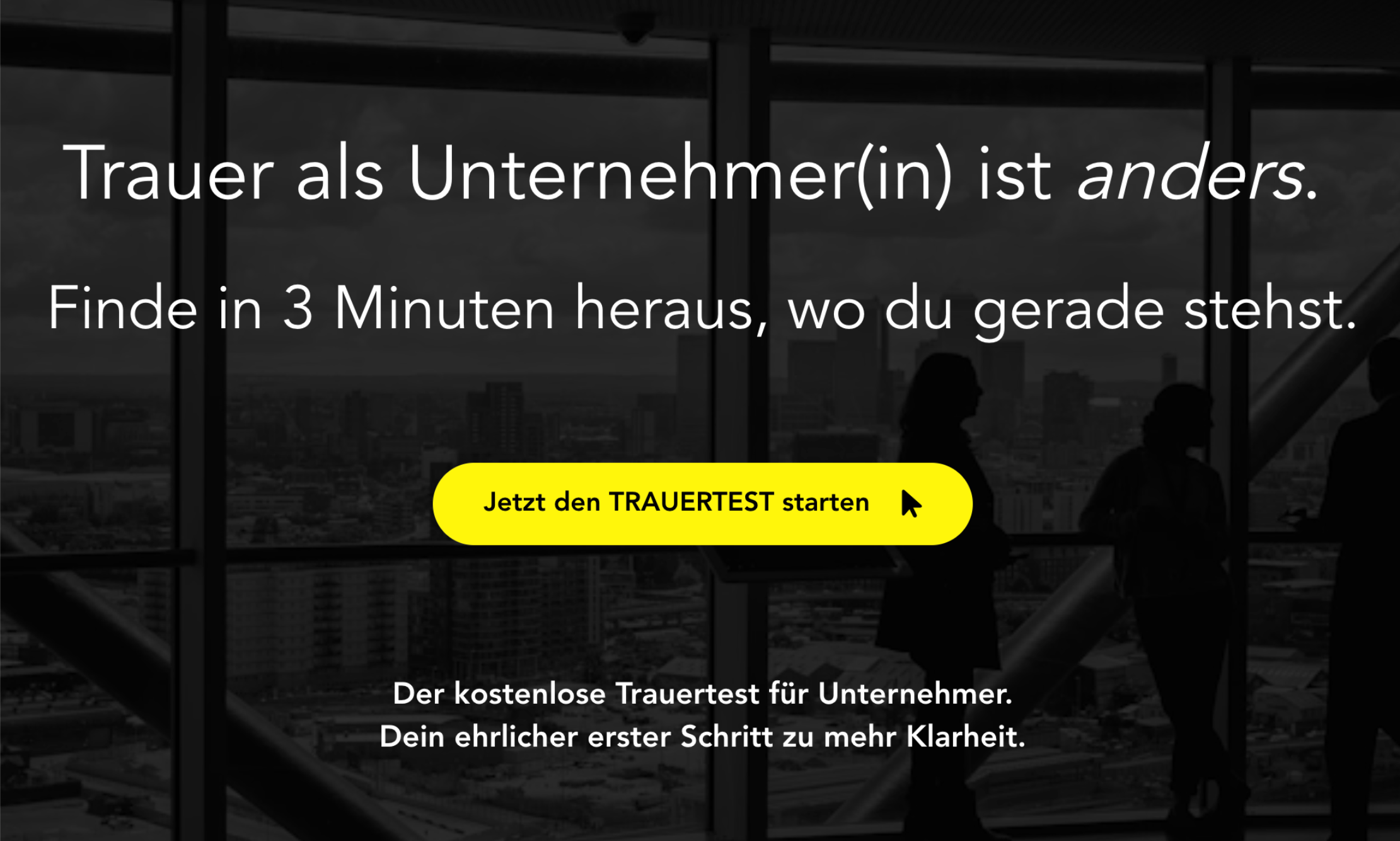 www.trauertest.de - kostenloser Online-Trauertest spezielle für Selbstständige und Unternehmer