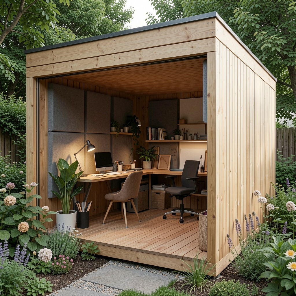 Ein Gartenhaus aus Holz kann zu einem konzentrierten Arbeitsplatz, einem Aufnahmeraum oder einem funktionalen Studio werden, wenn seine Gestaltung auf die darin geplanten Tätigkeiten abgestimmt ist. 