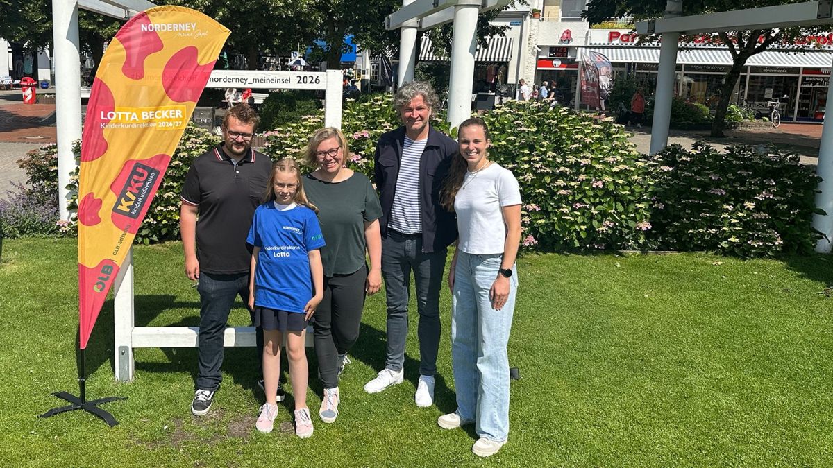 Kevin Becker, Lotta Becker, Laura Becker, Wilhelm Loth und Luca Krisch. (© Staatsbad Norderney - Uwe Schneider)