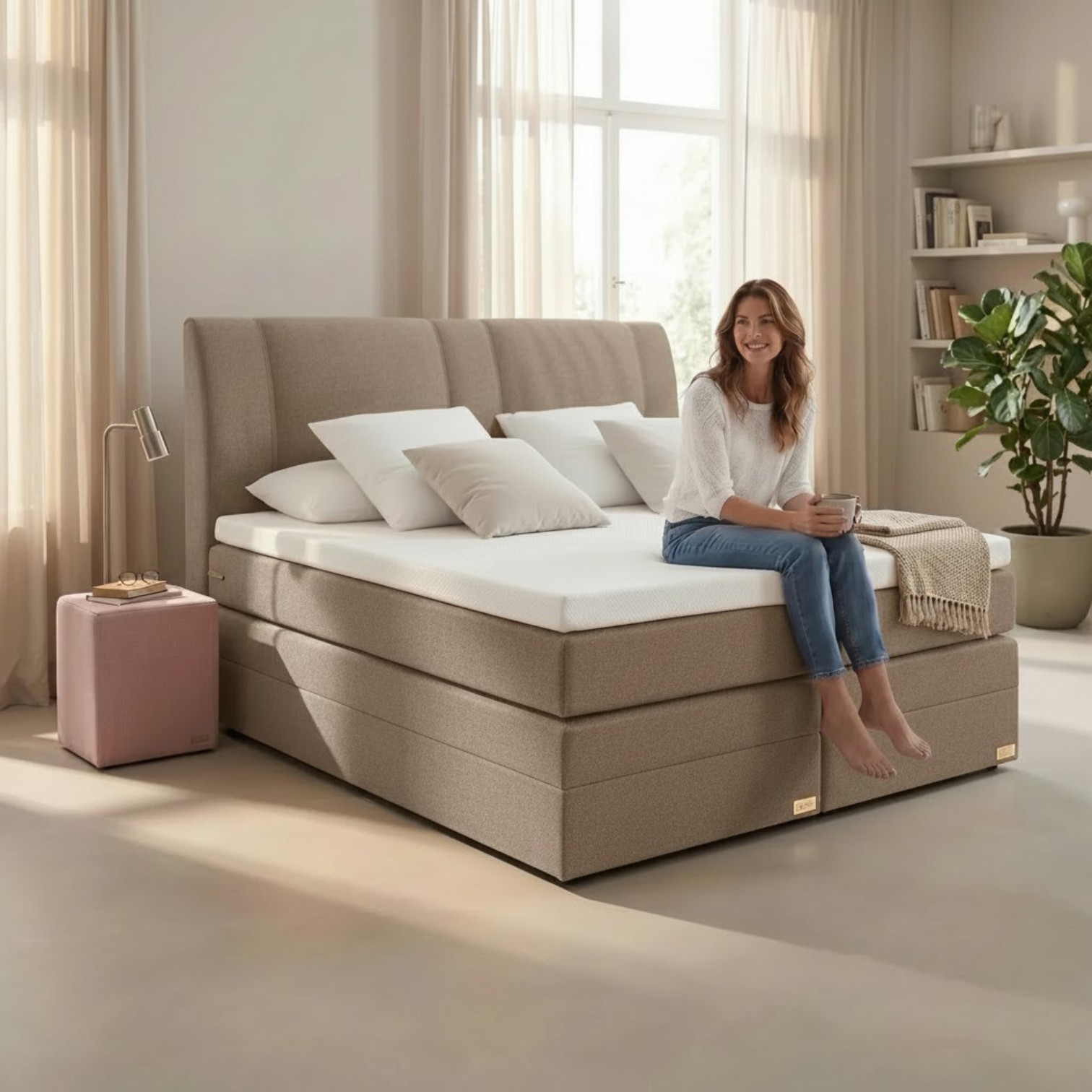 Individuell konfiguriertes Boxspringbett