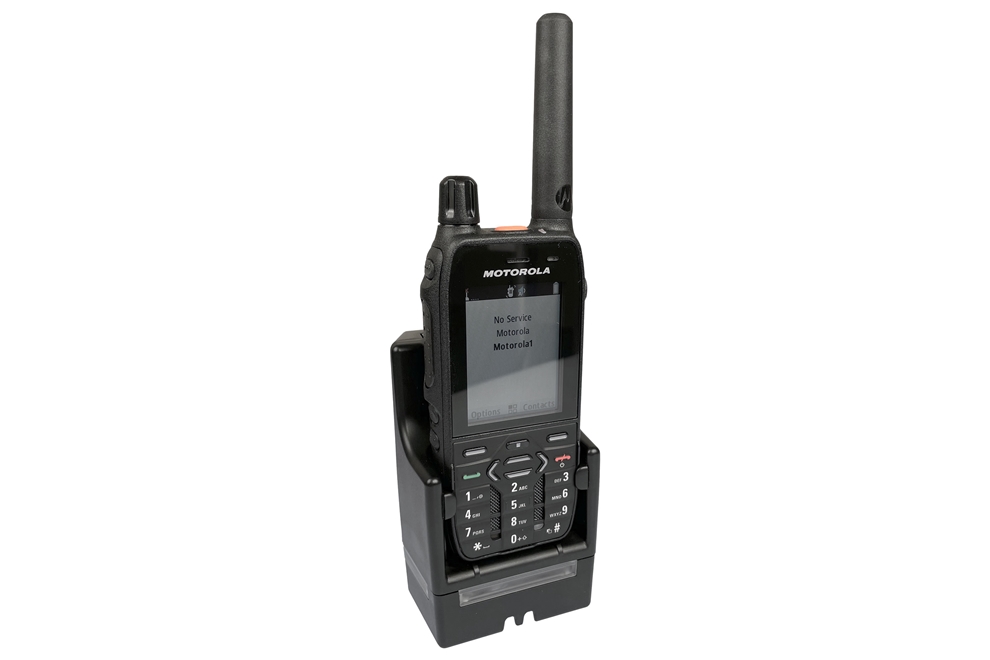 Kfz-Ladehalterung LHM600 mit TETRA-Gerät Motorola MXP600