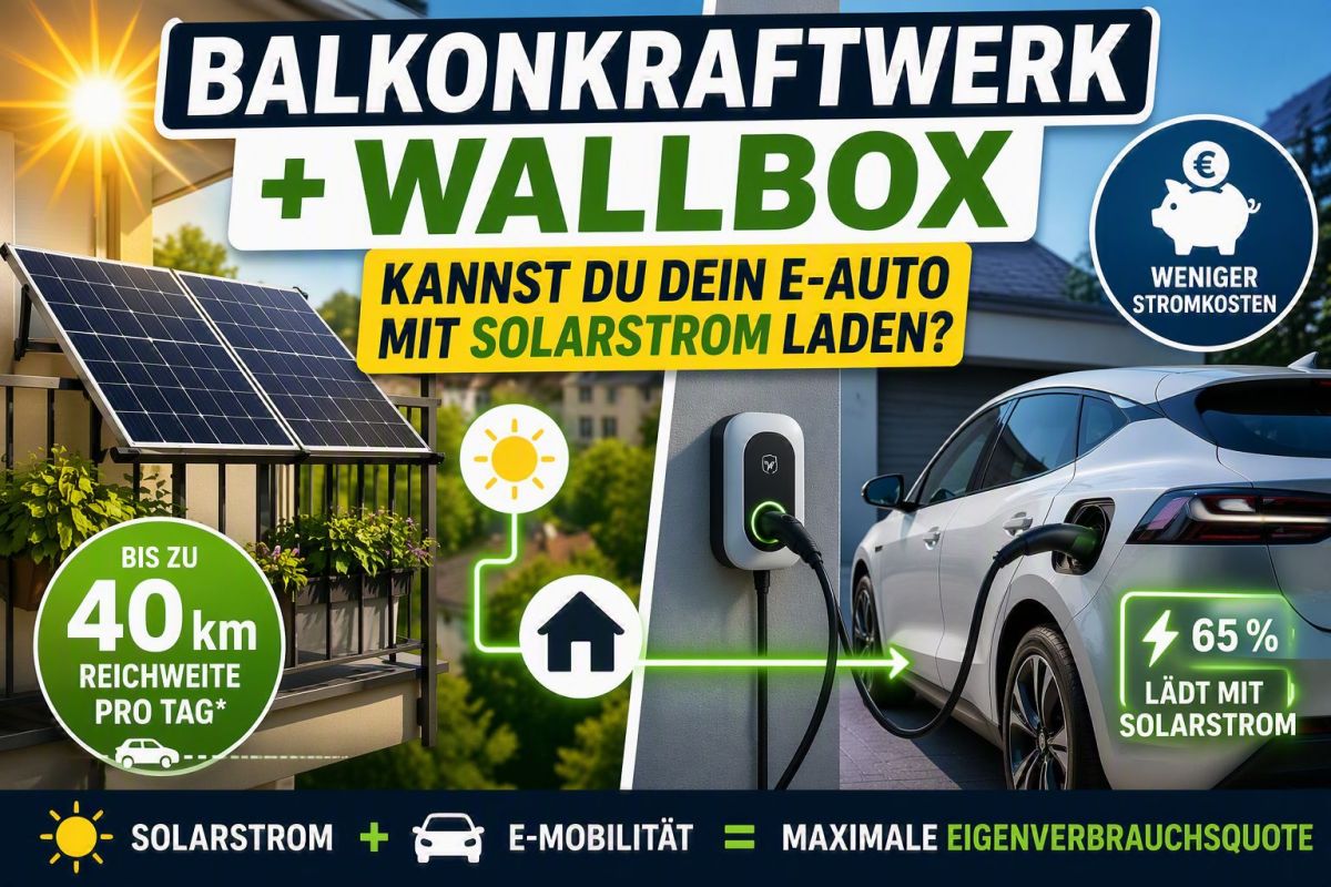 E-Auto mit Balkonkraftwerk laden (© )