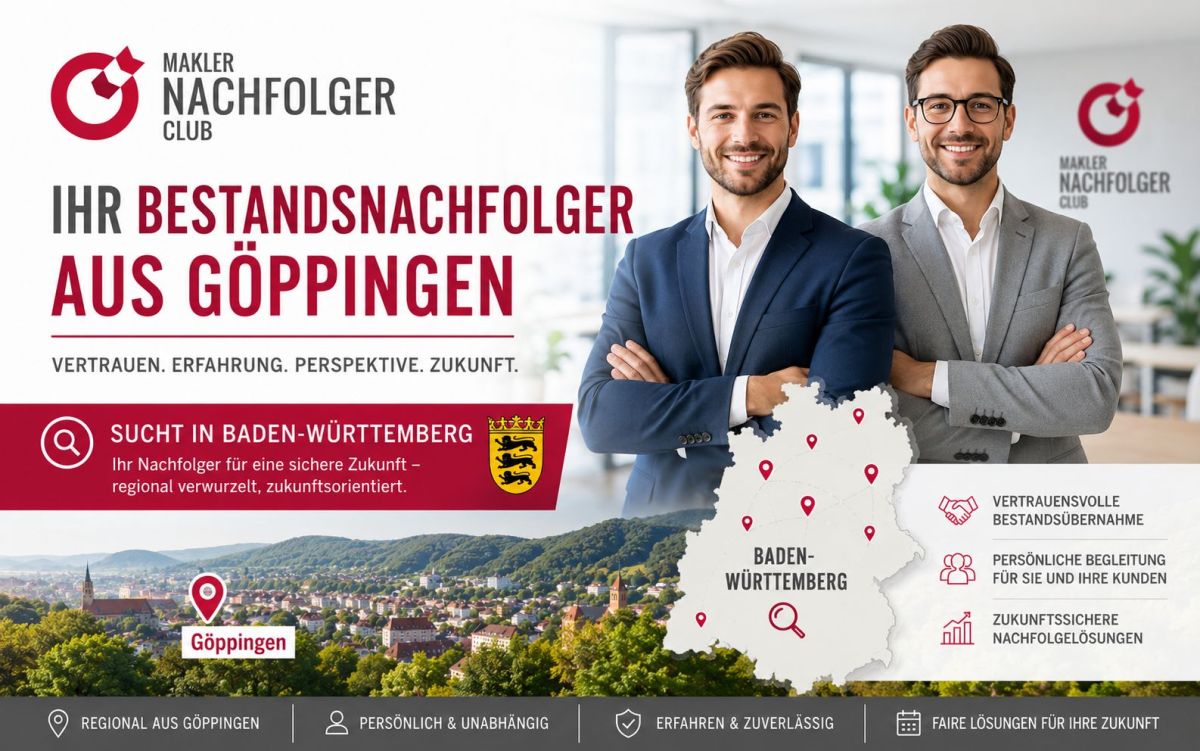 Maklerbestand verkaufen in Göppingen und Baden-Württemberg - verantwortungsvolle Nachfolge für Versi (© )