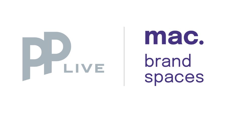mac. brand spaces hat sämtliche Anteile an PP Live übernommen (Logos: mac. brand spaces, PP Live)