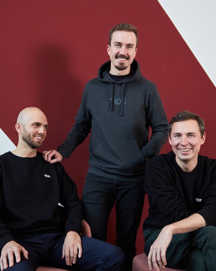 Philipp Hamm, Johannes Meriläinen und Dmytro Dzifuta von Fion Energy (© Fion Energy)