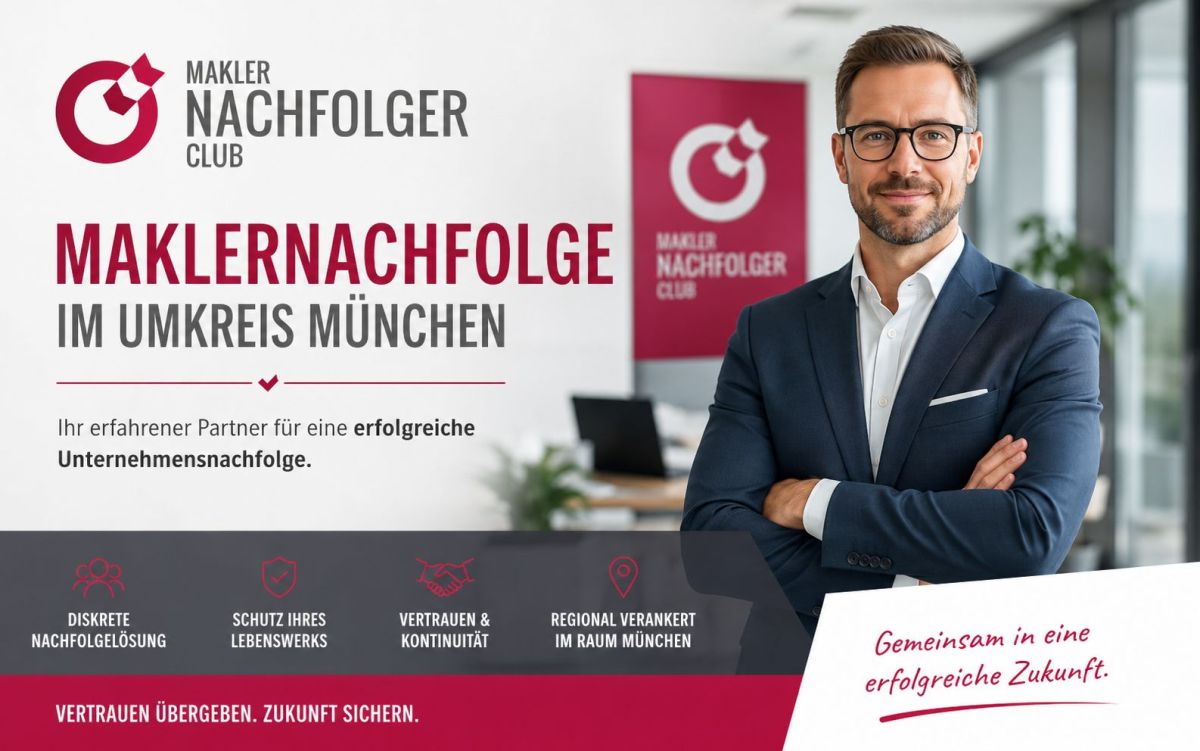 Maklernachfolge im Umkreis München - Bestandsnachfolger sucht einen Maklerbestand oder Maklerunterne (© )