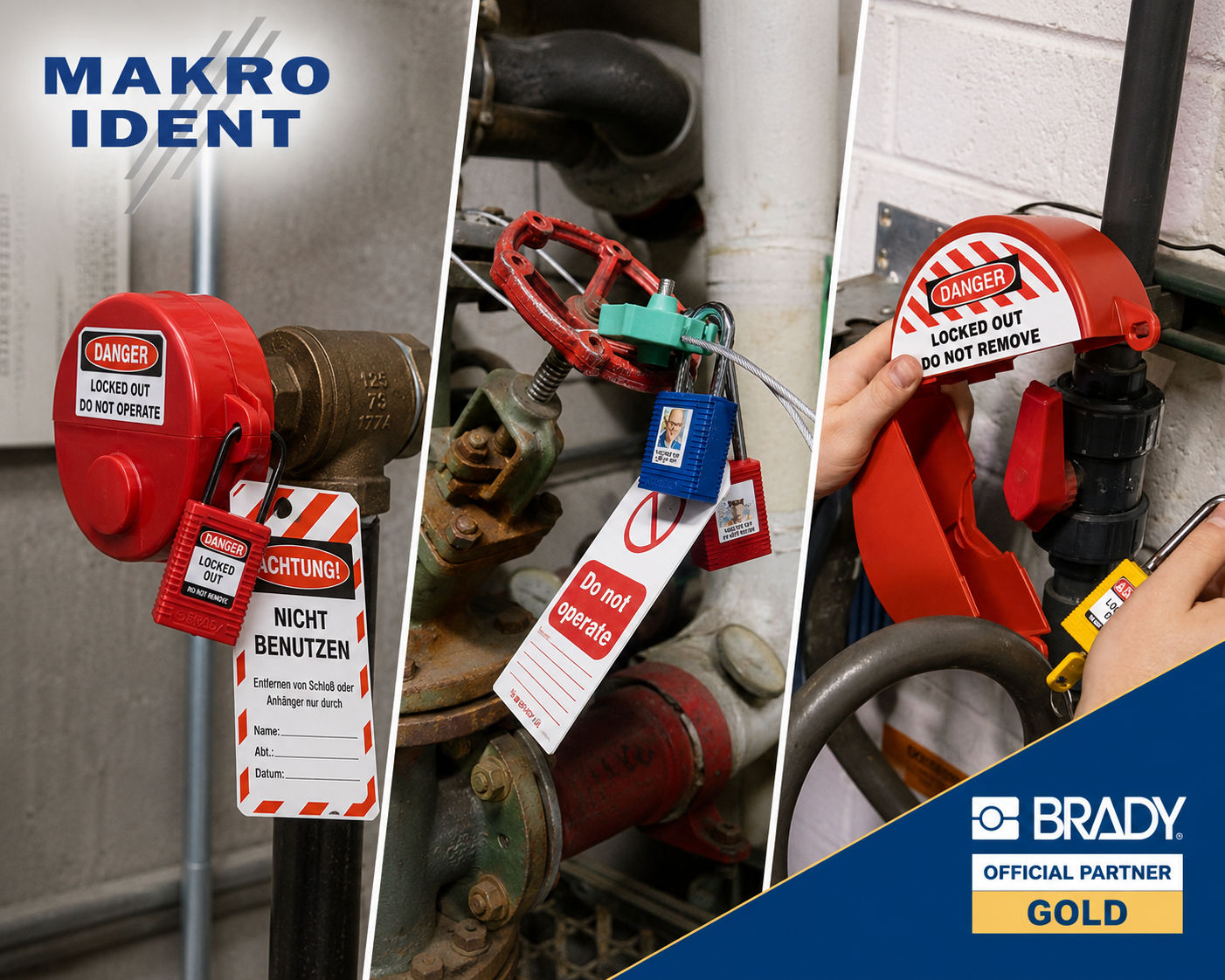 Lockout-Tagout-Verriegelungen und Sicherheitsschlösser sichern Maschinen und Energiequellen während Wartungs- und Instandhaltungsa