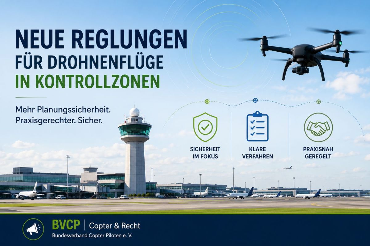 Neue Zonen-Regelungsverfahren bei Verkehrsflughäfen schaffen mehr Planungssicherheit für Fernpiloten (© BVCP)