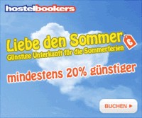 Günstige Unterkunft für die Sommerferien gbt es bei Hostelbookers.