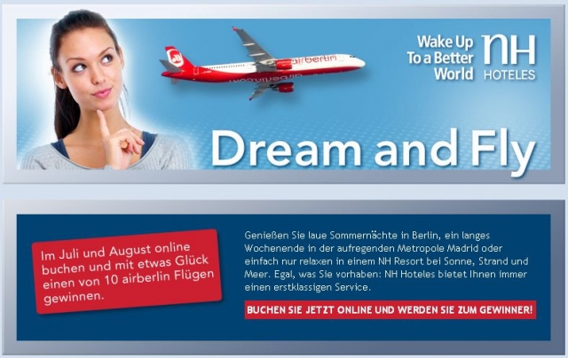 NH Hoteles und airberlin verlosen 10 Freiflüge NH Hoteles und airberlin verlosen 10 Freiflüge