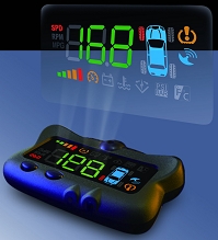 Das Mobiset Multifunktions Head Up Display (HUD) mit integriertem Reifendruckkontrollsystem projezie Das Mobiset Multifunktions Head Up Display (HUD) mit integriertem Reifendruckkontrollsystem projezie
