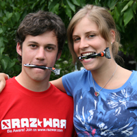 Markus Sattler und Nadja Staudt, Deutschlandvertrieb Raz*War Markus Sattler und Nadja Staudt, Deutschlandvertrieb Raz*War