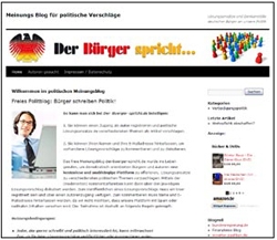 Bürger schreiben Politik! Neues Politik-Blog online: www.der-buerger-spricht.de Bürger schreiben Politik! Neues Politik-Blog online: www.der-buerger-spricht.de