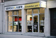 Aussenansicht des neuen Ladenbüros der Gerschlauer GmbH, Immobilien - direkt am Isartor
