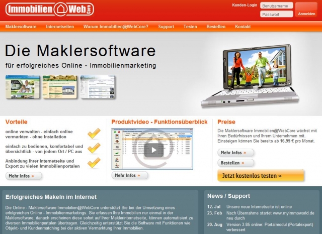 Pressemitteilung - Immobilien Online - Neustart mit Maklersoftware Pressemitteilung - Immobilien Online - Neustart mit Maklersoftware