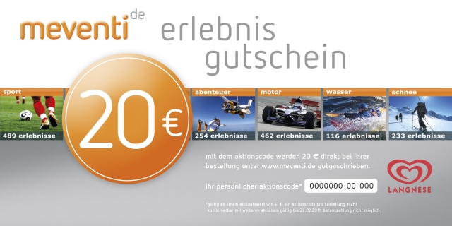 meventi ist Erlebnis-Partner von Langnese geworden