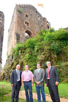 Bürgermeister Heizmann (Biberach), Schäfer (Seelbach)r und Gabbert (Schuttertal) mit Prof. Doderer