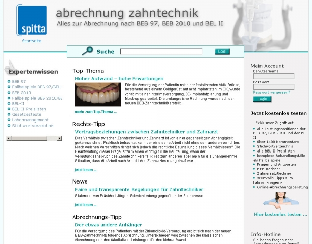 Für eine vollständige Abrechnung: www.abrechnung-zahntechnik.de