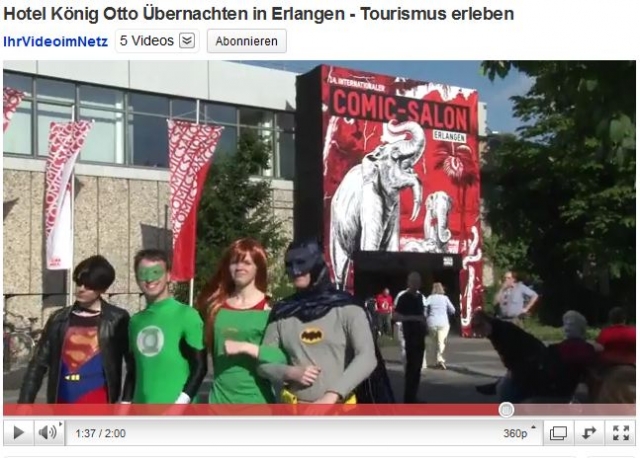 Erlanger Hotels werben mit Video-PR auf YouTube Erlanger Hotels werben mit Video-PR auf YouTube