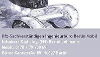 Kfz-Gutachter Bernd Lehmann nun mit Büro in Berlin-Charlottenburg