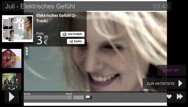 sevenload Music TV setzt auf InVideo-Shopping mit CAVI