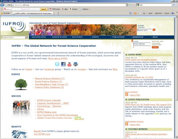 IUFRO - ForestFinance Mitglied beim Forstwissenschafts-Verband