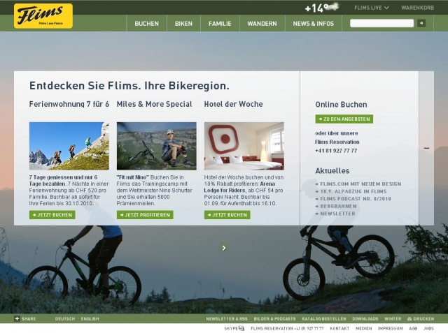Jetzt surfen und biken
