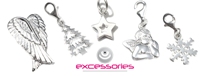 excessories Weihnachts-Silber-Charms
