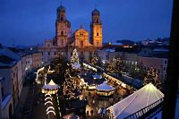 Der Weihnachtsmarkt am Passauer Domplatz. Foto: Passau Event GmbH