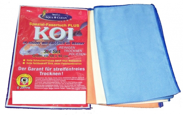 Aqua Clean Koi - Koitücher für streifenfreies Fenster putzen Aqua Clean Koi - Koitücher für streifenfreies Fenster putzen