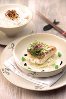 Zanderfilet auf rheinischem Stielmus mit ATRY Basmati Räucherreis Zanderfilet auf rheinischem Stielmus mit ATRY Basmati Räucherreis