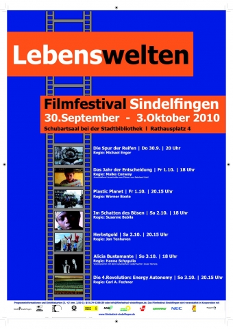 Filmfestival in Sindelfingen. Diese Jahr unter dem Motto Lebenswelten.