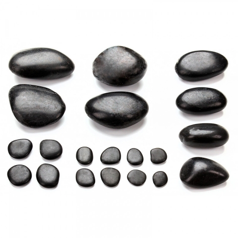 Qualitative Massagen mit einem Hot Stone Set