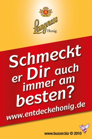 Langnese Honig und Buzzer suchen Honig-Tester Langnese Honig und Buzzer suchen Honig-Tester
