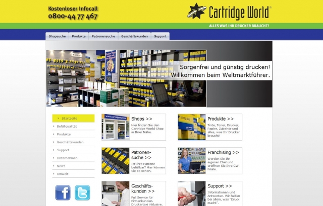 Cartridge World mit neuer Interaktiv-Webseite Cartridge World mit neuer Interaktiv-Webseite
