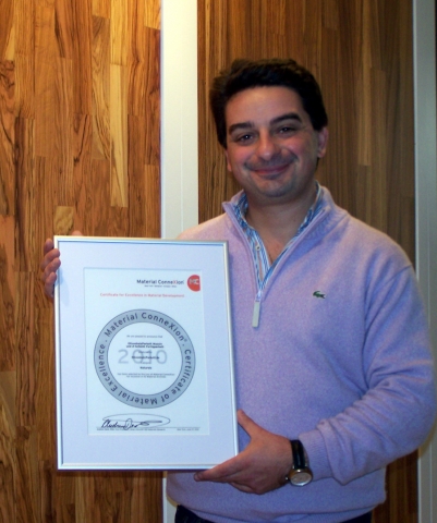 Kölner OlivenholzParkett.de erhält Certificate for Excellence in Material Development