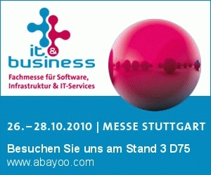 ABAYOO zeigt SAP Business ByDesign bei It&Business Stuttgart ABAYOO zeigt SAP Business ByDesign bei It&Business Stuttgart