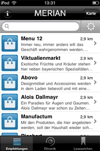 Shopping mit dem iPhone: Neue App von MERIAN bietetüber 1.600 Tipps für Shopaholics Shopping mit dem iPhone: Neue App von MERIAN bietetüber 1.600 Tipps für Shopaholics