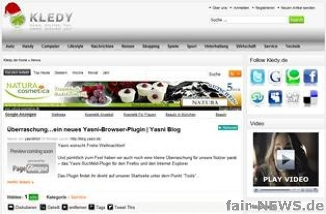 Kledy.de mit Aktuelle Nachrichten Kledy.de mit Aktuelle Nachrichten