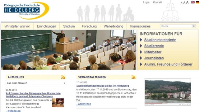 Pädagogische Hochschule Heidelberg setzt bei Ihrem neuen Internetauftritt auf METEOS Deutschland