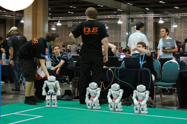 Roboter-Fussball